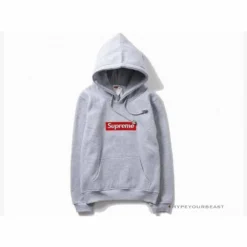 Hypeyourbeast Supreme Box Logo Hoodie Grey Red