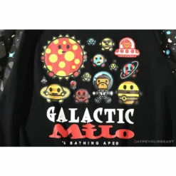 Hypeyourbeast Clothes BAPE Baby Milo Galaxy Astronaut Luminous Tee Shirt 'BLACK'