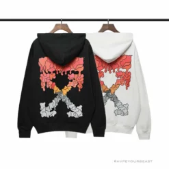 HypeYourBeast Off White Hoodie White RED Hoodies & Jackets