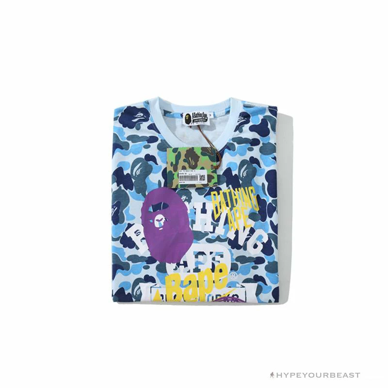 Hypeyourbeast BAPE Ape Head Star Camouflage Shading Tee Shirt 'BLUE' 14 Hypeyourbeast BAPE Ape Head Star Camouflage Shading Tee Shirt 'BLUE'