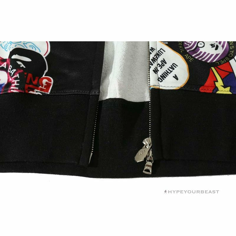 Hypeyourbeast Clothes BAPE Badge LOGO Sticker Style Stitching Hoodie 16 Hypeyourbeast Clothes BAPE Badge LOGO Sticker Style Stitching Hoodie