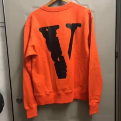 HypeYourBeast Shirts Vlone Black Shirt - Orange