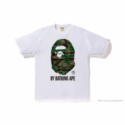 Hypeyourbeast BAPE Tiger Pattern Camouflage Ape Initials Tee Shirt 'WHITE' Clothes