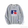 Hypeyourbeast BAPE X RUSSELL ATHLETIC Joint Pullover Long Sleeve Shirt 'GREY'