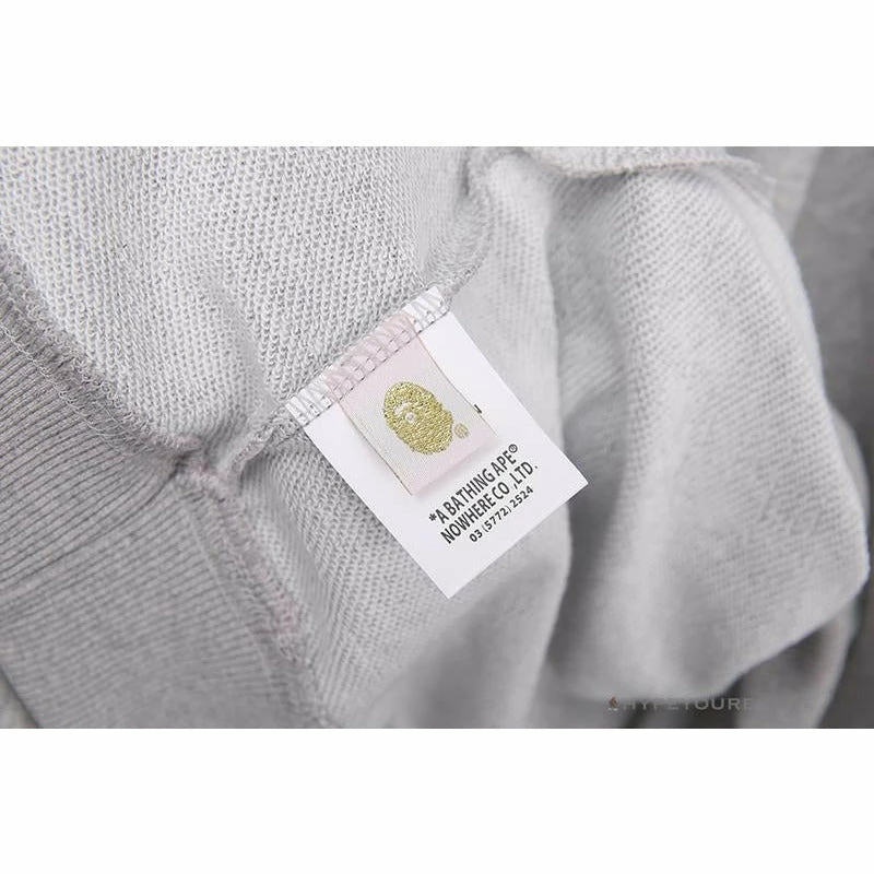 Hypeyourbeast BAPE Classic Ape Head Embroidered Long Sleeve Shirt 'GREY' 9 Hypeyourbeast BAPE Classic Ape Head Embroidered Long Sleeve Shirt 'GREY'