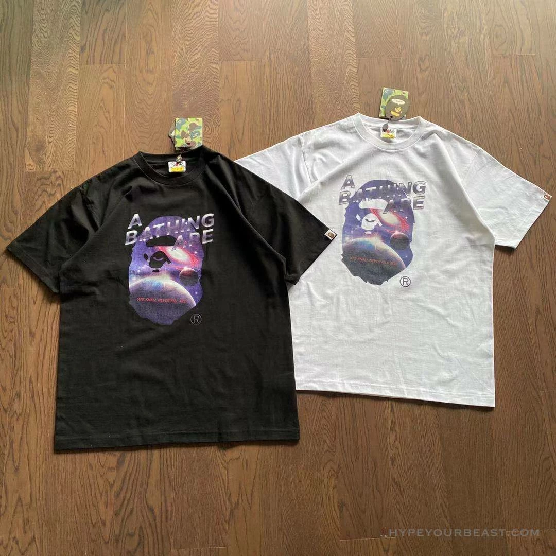 Hypeyourbeast Clothes Bape Tee Shirt White Galaxy 6 Hypeyourbeast Clothes Bape Tee Shirt White Galaxy