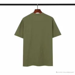 Hypeyourbeast Clothes BAPE Classic Embroidered Logo Ape Head Tee Shirt 'GREEN'