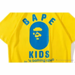 Hypeyourbeast BAPE KIDS Small Net Pocket Ape Man Head Tee Shirt 'YELLOW' Clothes