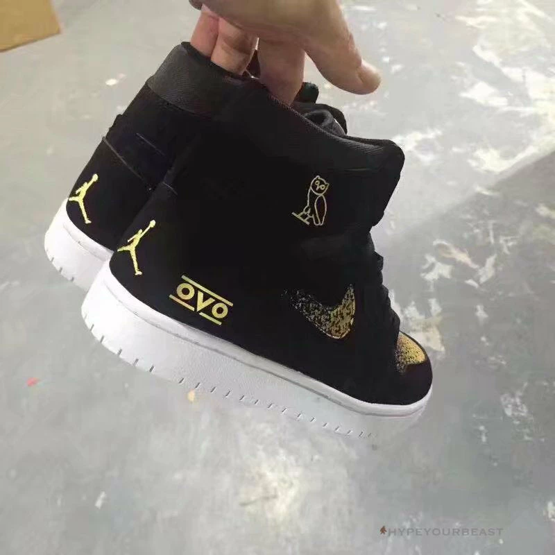 Hypeyourbeast Air Jordan 1 High 'OVO Gold / Black' 4 Hypeyourbeast Air Jordan 1 High 'OVO Gold / Black'